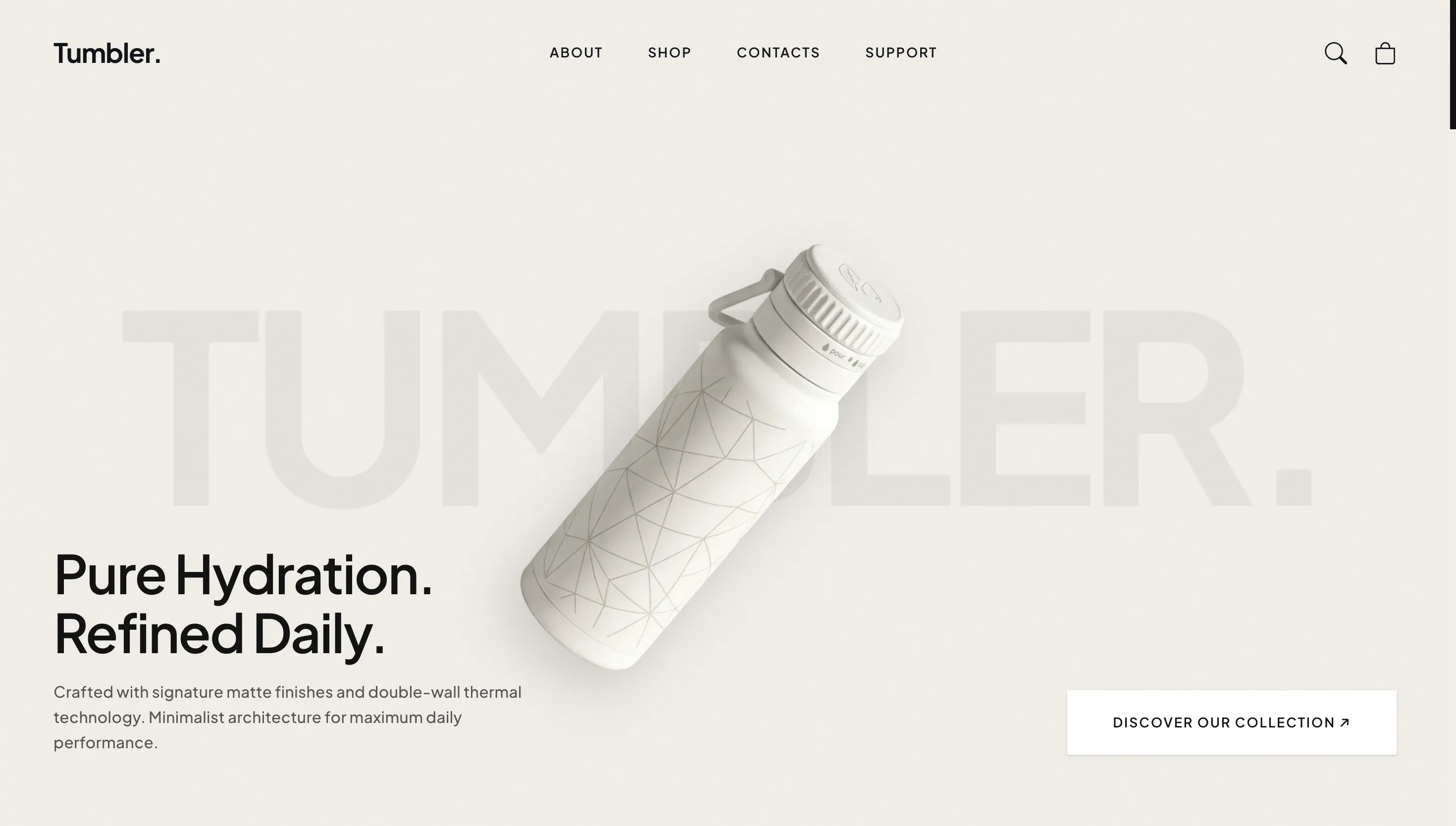Tumbler Brand Landing Page